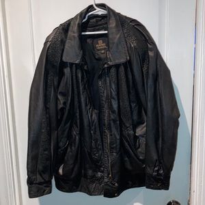 Black leather jacket